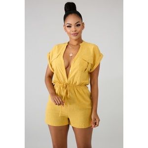 Brand New Yellow mustard Romper